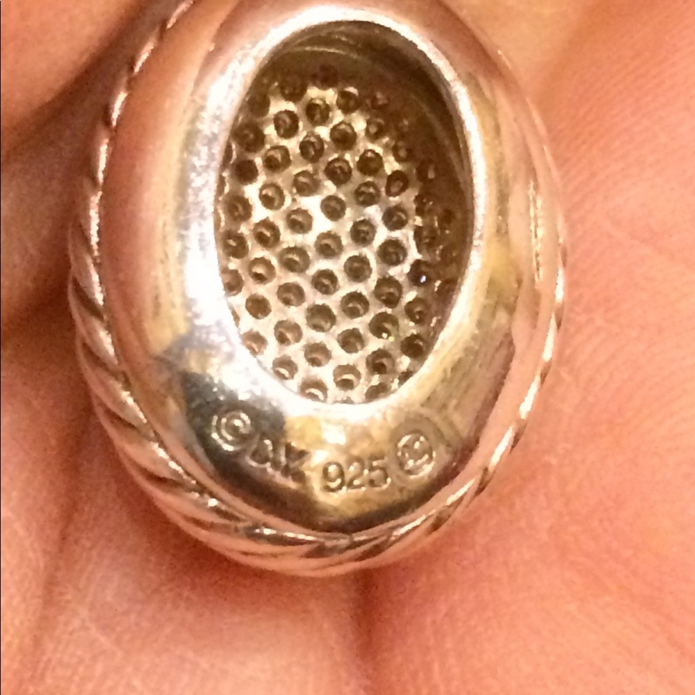 david yurman oval pave diamond necklace - Picture 5 of 8